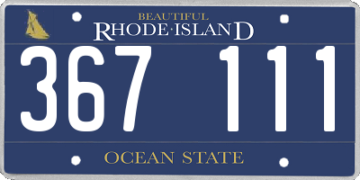 RI license plate 367111