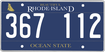 RI license plate 367112