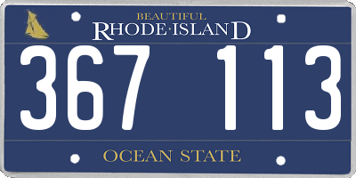 RI license plate 367113