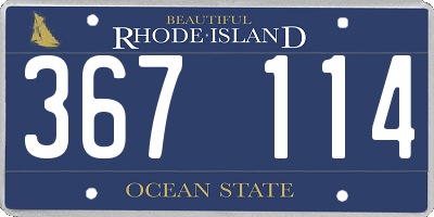 RI license plate 367114
