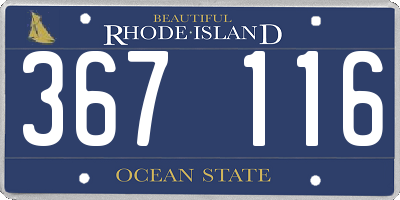 RI license plate 367116
