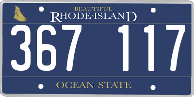 RI license plate 367117