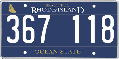 RI license plate 367118
