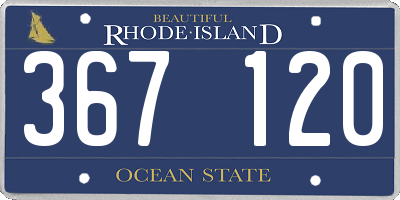 RI license plate 367120