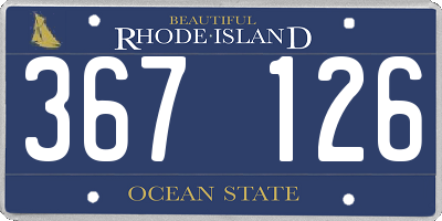 RI license plate 367126