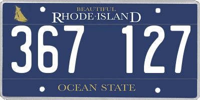 RI license plate 367127