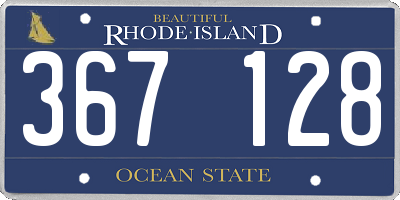 RI license plate 367128