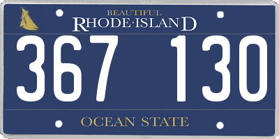 RI license plate 367130