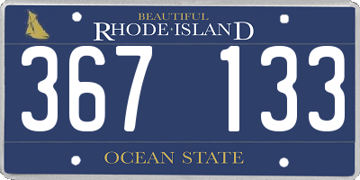 RI license plate 367133