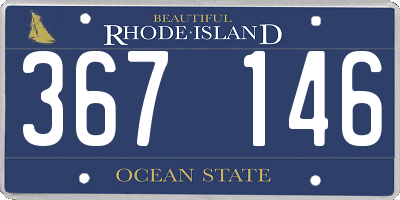 RI license plate 367146