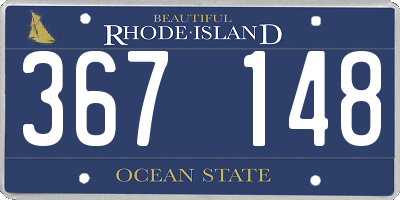 RI license plate 367148