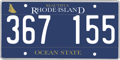 RI license plate 367155