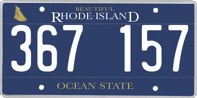 RI license plate 367157