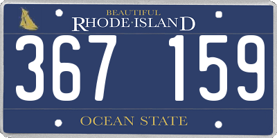RI license plate 367159