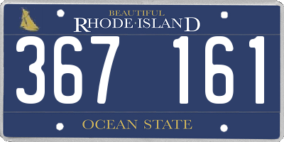 RI license plate 367161