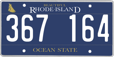 RI license plate 367164