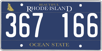 RI license plate 367166