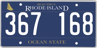 RI license plate 367168