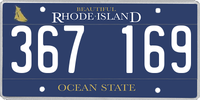 RI license plate 367169
