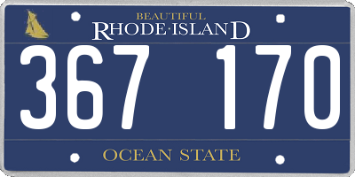 RI license plate 367170