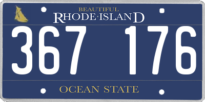 RI license plate 367176
