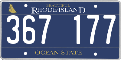 RI license plate 367177