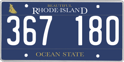 RI license plate 367180