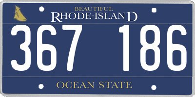 RI license plate 367186