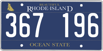 RI license plate 367196