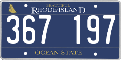 RI license plate 367197