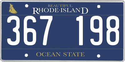 RI license plate 367198
