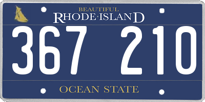 RI license plate 367210