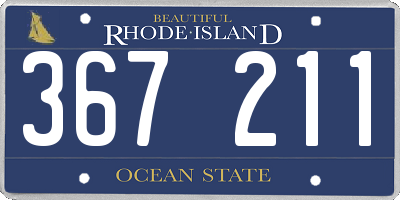 RI license plate 367211