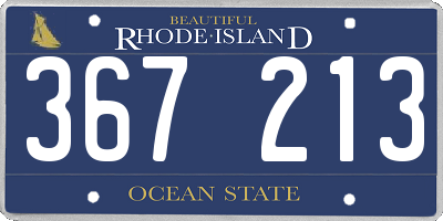 RI license plate 367213