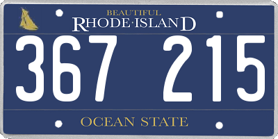 RI license plate 367215