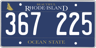 RI license plate 367225