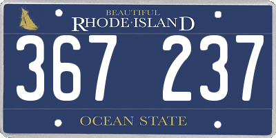 RI license plate 367237