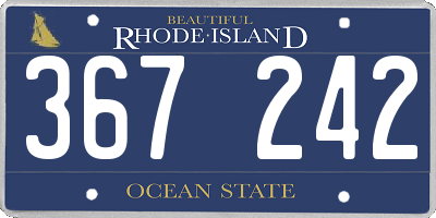 RI license plate 367242