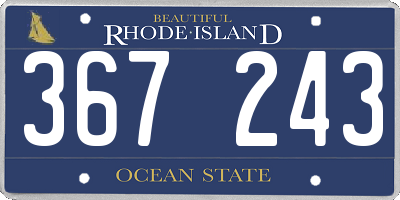 RI license plate 367243