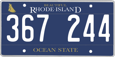 RI license plate 367244