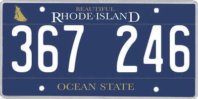 RI license plate 367246