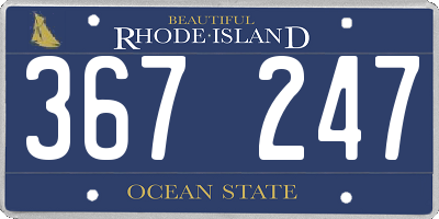 RI license plate 367247