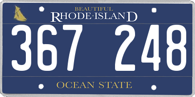 RI license plate 367248