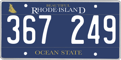 RI license plate 367249
