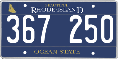 RI license plate 367250