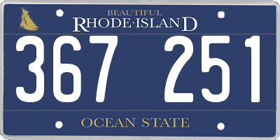 RI license plate 367251