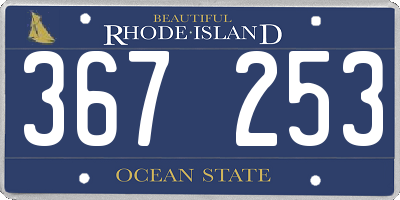 RI license plate 367253