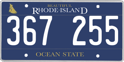 RI license plate 367255