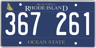 RI license plate 367261
