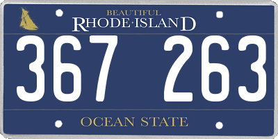 RI license plate 367263